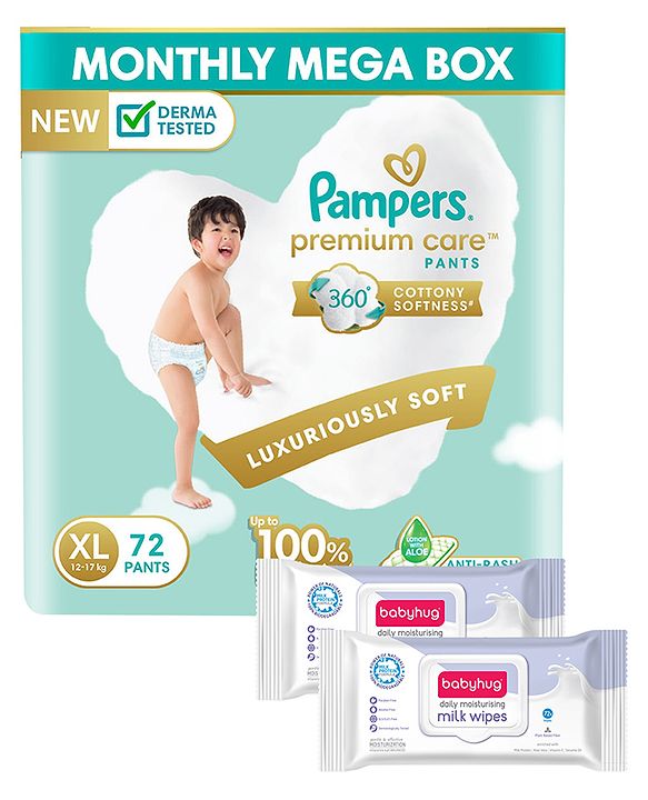 Buy Pampers Premium Care Pants Diapers, X-Large, 36 Count(Pack of 2) Online  at Low Prices in India - Amazon.in