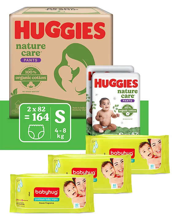 Buy Huggies Nature Care 100% Organic Cotton Premium Baby Diaper