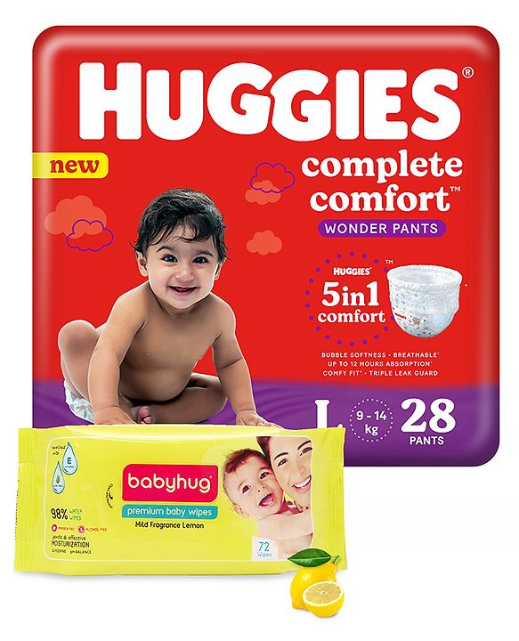 Buy Huggies Premium Soft Diaper Pants - Large Size Online at Best Price of  Rs 2423.06 - bigbasket