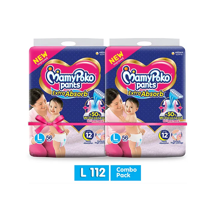 White MamypokoS Pants Extra Large Size Absorb Baby Diaper Large Pack Of  64 at Best Price in Kolkata  Pappu Traders