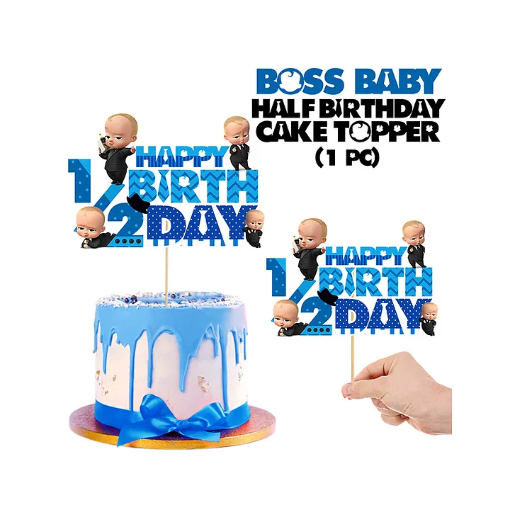 Half Birthday Cake Topper 1/2 Cake Topper - Etsy