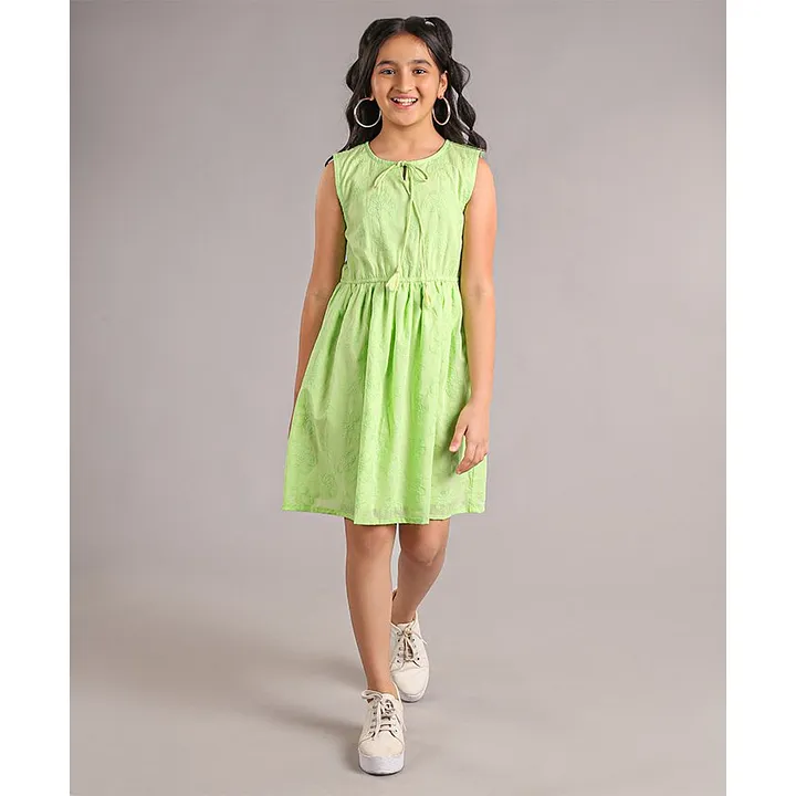 FELIZ THE DESIGNER STUDIO Kids Girls Net and Satin Green Maxi Dress Gown  12 Years  Amazonin Clothing  Accessories