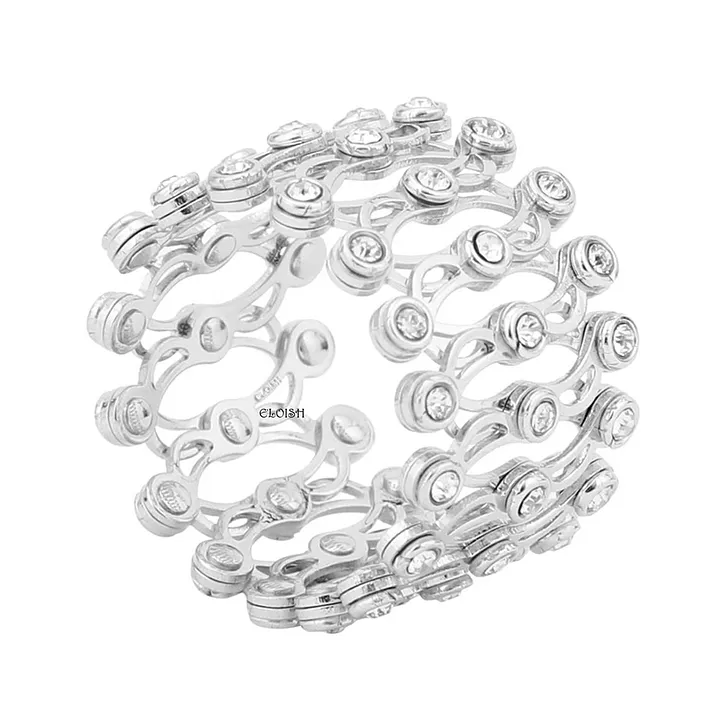 Ring Cum kada  GBRANK01  Silver Ring  Silver Kada  Convertible  925  Sterling Silver Jewellery  GlamBug Mart Pvt Ltd