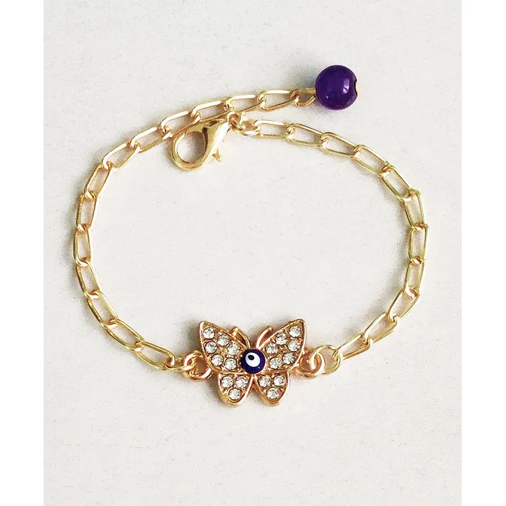 Baby Gold Butterfly Nazar Bracelet  KAJ Fine Jewellery