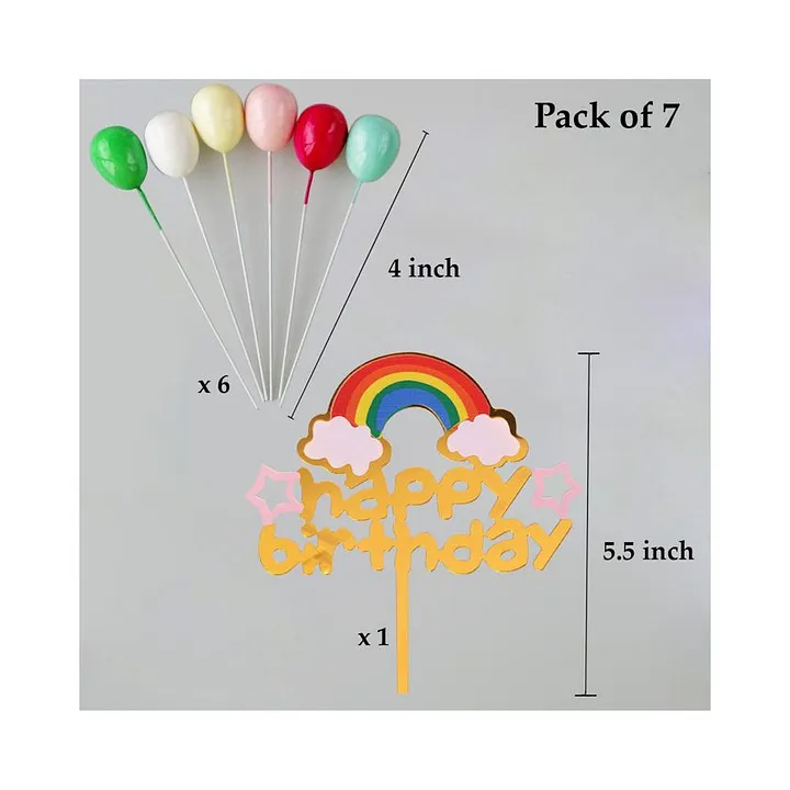 AMFIN Acrylic Rainbow Cloud Happy Birthday Cake Toppers Set Blue Online in  India Buy at Best Price from Firstcrycom  13094009
