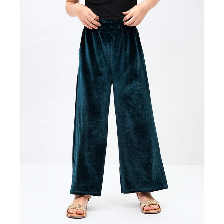 Buy Primo Gino Full Length Velvet Trousers Green for Girls 78Years  Online in India Shop at FirstCrycom  11399337