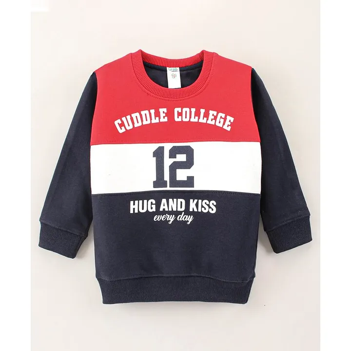 Buy Grab It Full Sleeves Sweatshirt Text Print Navy Blue for Girls  (12-24Months) Online in India, Shop at  - 9798110