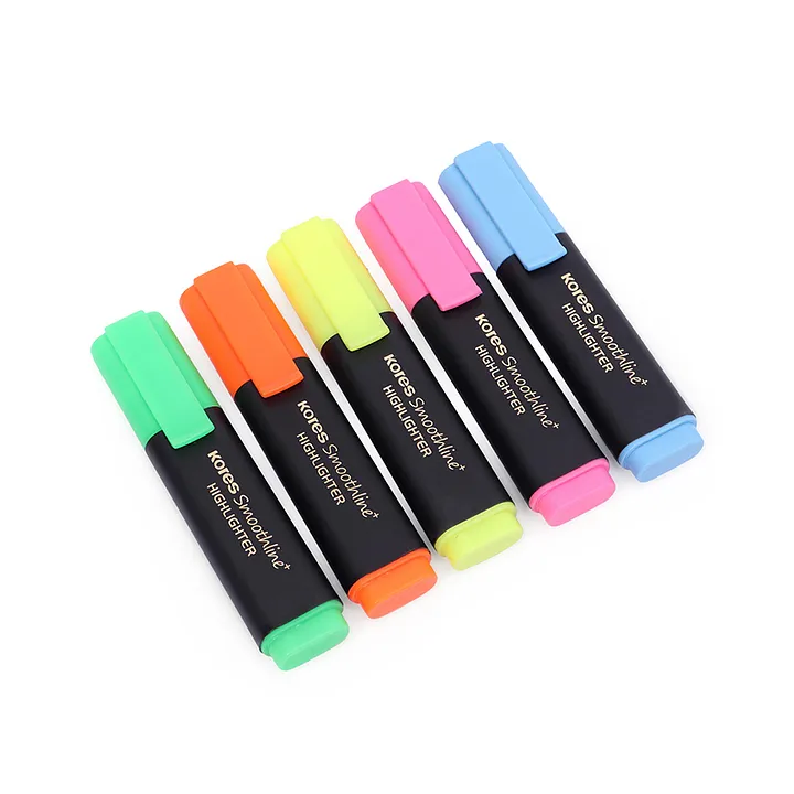 Kores Smoothline Highlighters Pack of 5 Multicolour Online in India, Buy Best Price from Firstcry.com - 11547249