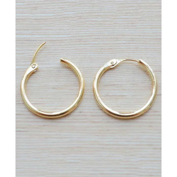 Small Thin Hoop Earring 14K Gold 47 OFF