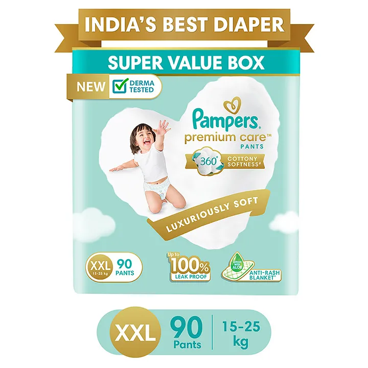 Little Angel Premier Pants Baby Diapers Extra Large XL Size 20 Count  Cottony Soft Material Breathable Extra Dry Core Stretchable Sides Pack  of 1 1215 kgs