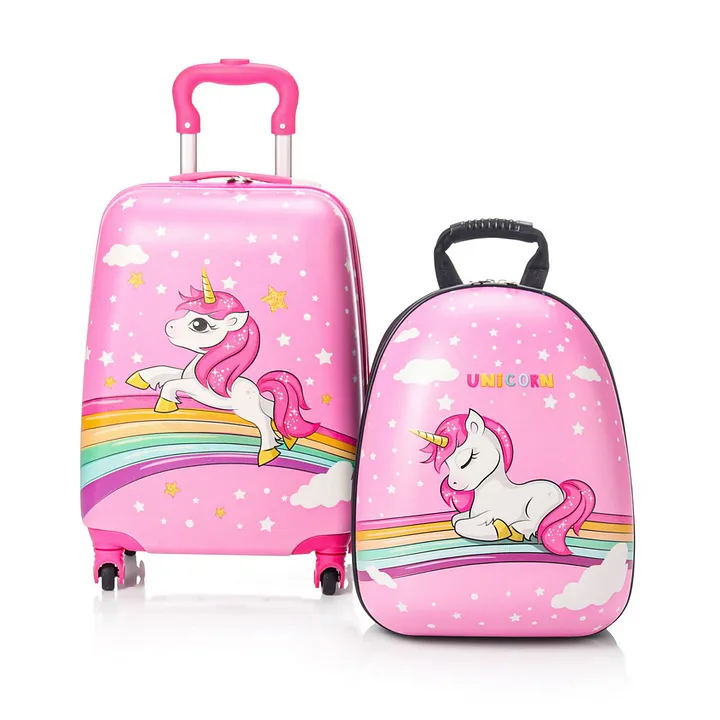 Unicorn Kids Luggage Girls Carry on Suitcase 4 Spinner Wheels, Pink Travel  Luggage Set Backpack Trolley Luggage for Children Toddlers - China ABS&PC  Luggage Set and Trolley Luggage price