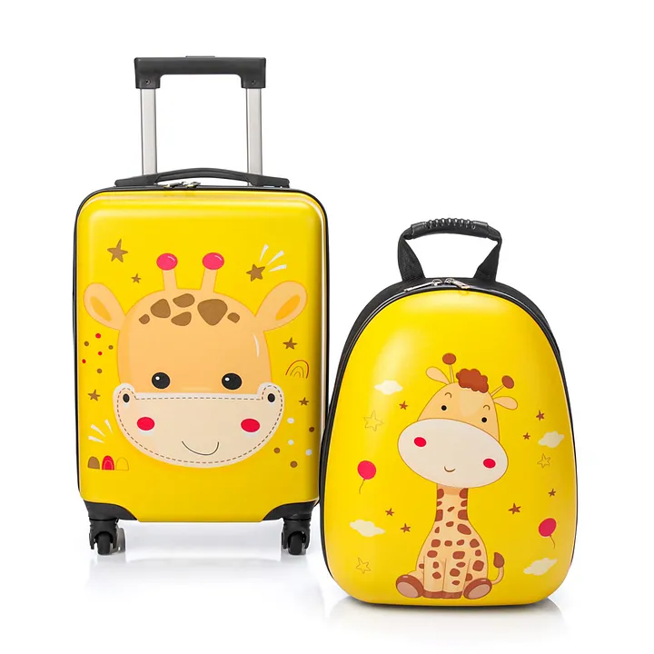 Kid's Travel Suitcase Trolley Bag with Wheels - 18 Inches Lugguage & 15  Inch Backpack [+info]