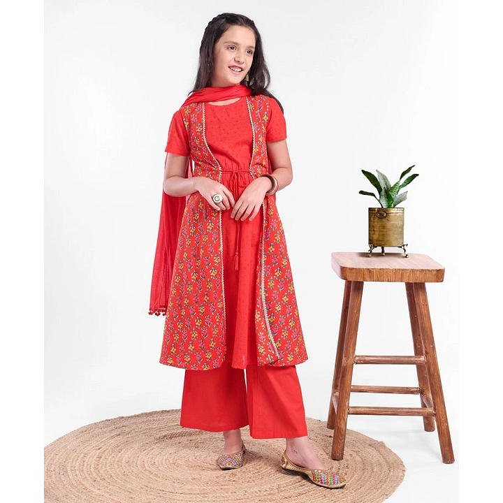 Buy I KHODAL ENTERPRISE Womens Straight Rayon Stitched Kurti with Palazzo  Red SizeXXLarge at Amazonin