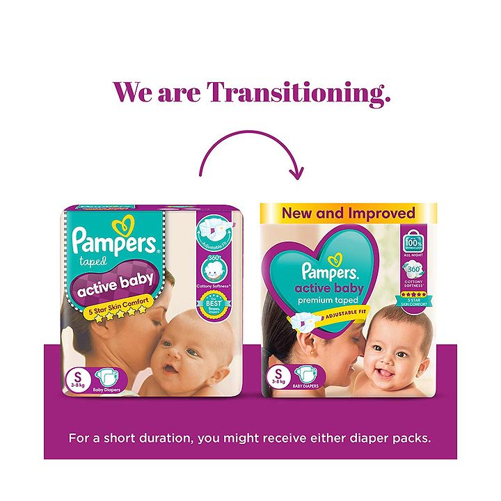 pampers diapers taped small size