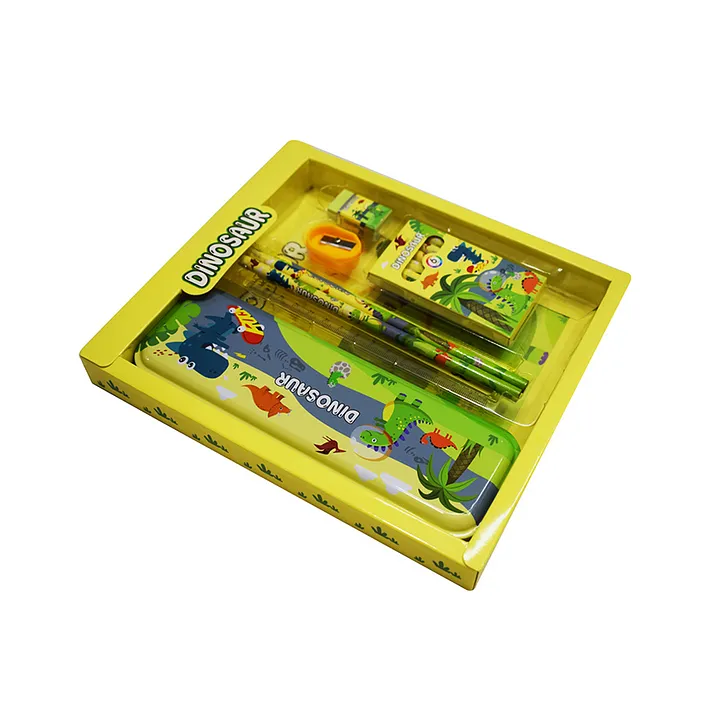 Flipkartcom  KLASSYWORLD Dinosaur Theme Stationery Set for Kids  Stationery Kit Return Gifts Blue  7Pcs 1 Art Plastic Pencil Boxes  Pouch