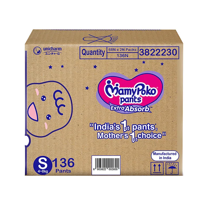 Bumtum Chota Bheem Baby Diaper Pants with Leakage Protection 12 to 17 Kg  XL 54 Count Pack of 1