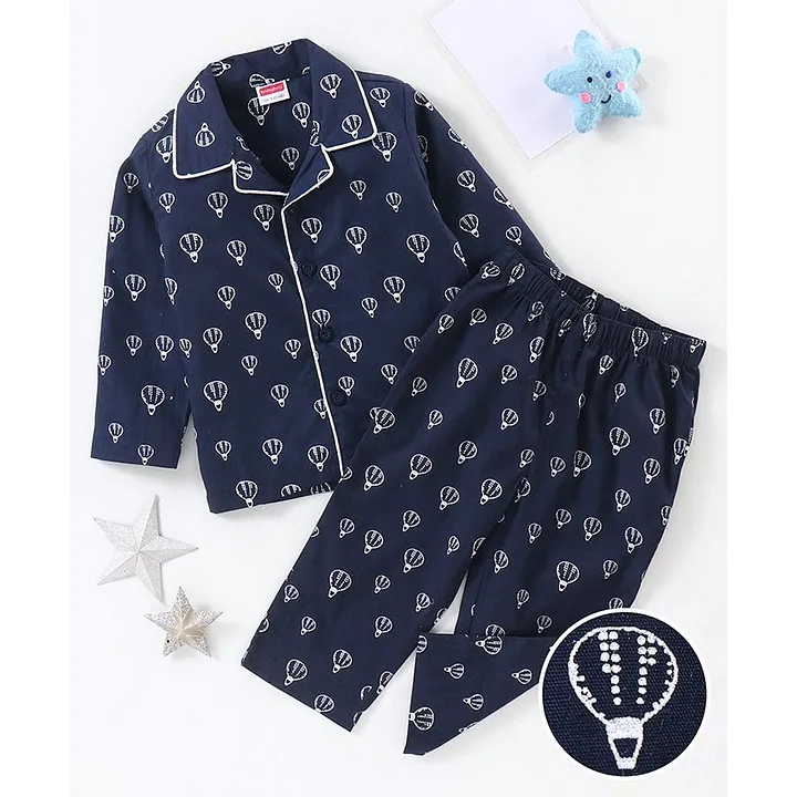 Kids Sleepsuit for Baby Boy's and Girl's Topwear and Pajamas Set Long  Sleeve Sleepwear Baby Clothing Sets – Blue Wheel Print – Babywish