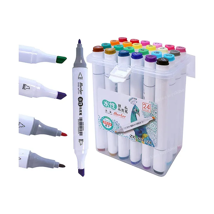 36 Colors Dual Tip Twin Alcohol Markers Bullet and Calligraphy Pens  Oytra