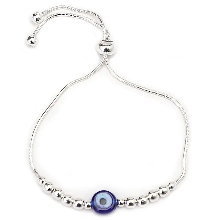 Polished Glass Evil Eye Beads Bracelet, Packaging Type : Fabric Bag,  Feature : Durable, Fine Finishing at Rs 40 / Piece in Hathras