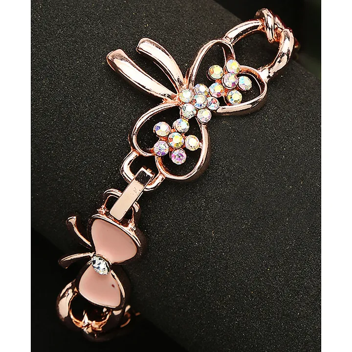 Charm Bracelet Gold – Pink