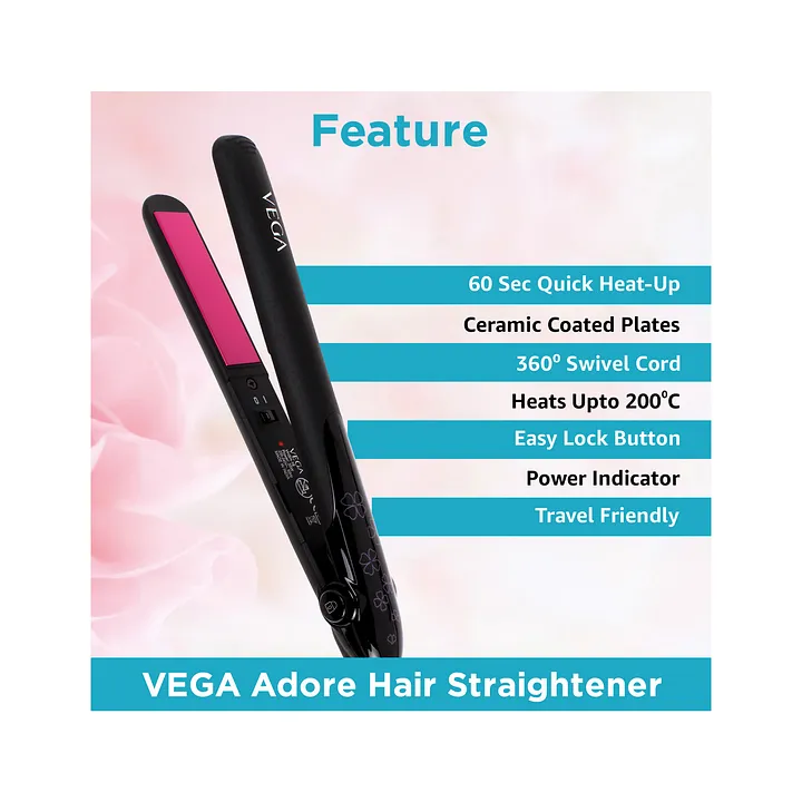 Buy VEGA Black  Pink Miss Perfect Hair Dryer  Hair Straightener VHSS 01   Dryers for Women 6018660  Myntra