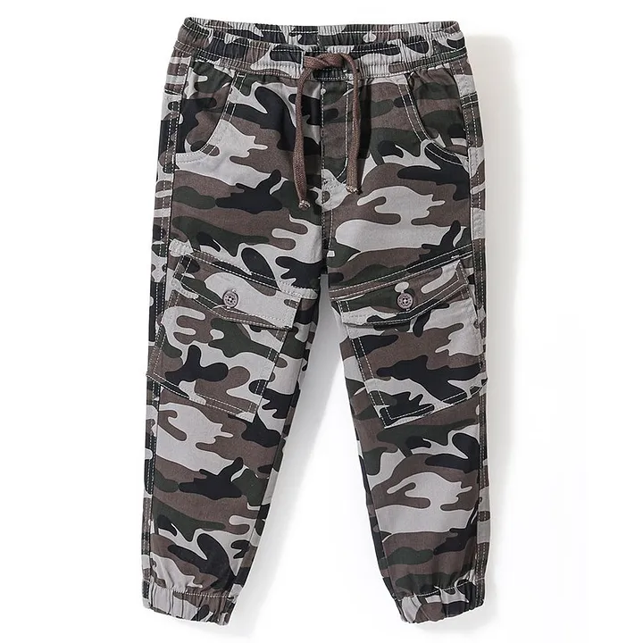 Buy ROYAL ENFIELD Camouflage Cotton Regular Fit Mens Casual Trousers   Shoppers Stop