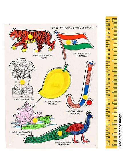 Little Genius National Symbols With Knob Multi Color Online India Buy Puzzle Games Toys For 3 6 Years At Firstcry Com