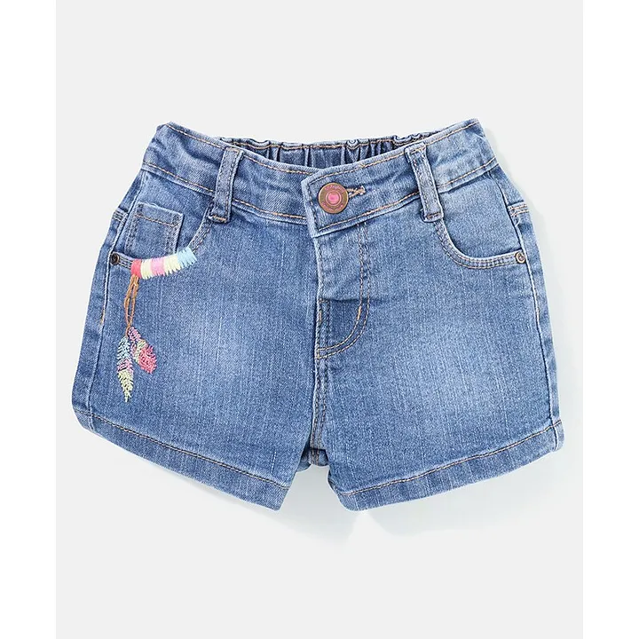 stretchable denim shorts