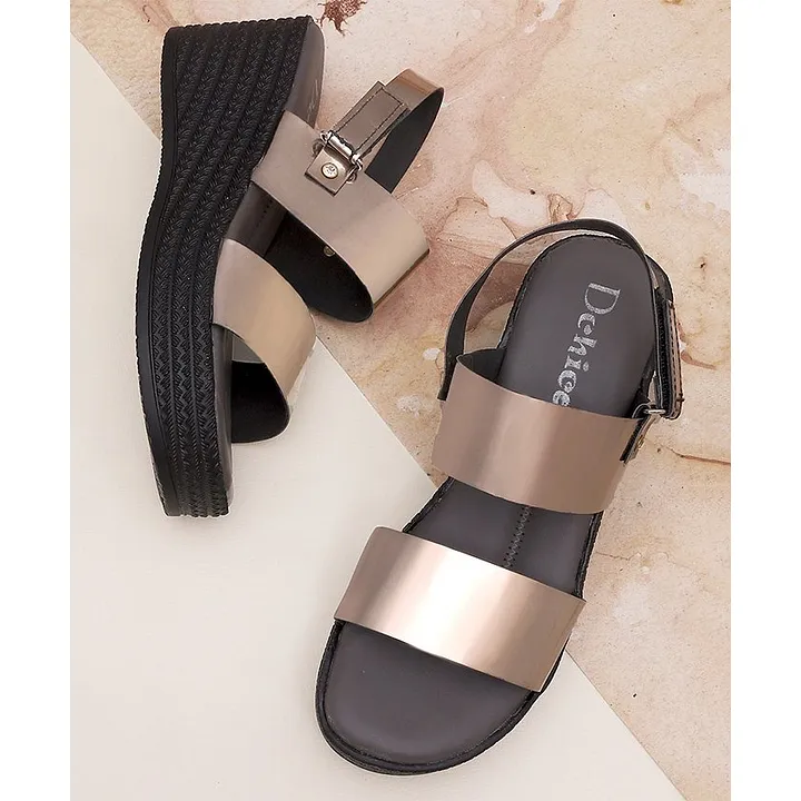 Ladies Metal Plated Bow Wedge Shoes | Konga Online Shopping