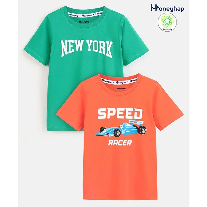 Printed T-shirt - Orange/New York - Kids