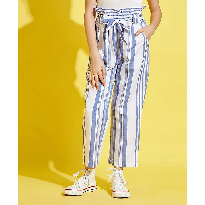Miss Chase Trousers and Pants  Buy Miss Chase Women Yellow Solid Regular  Length Pleated Wide Leg Paper Bag Flare Trouser Online  Nykaa Fashion