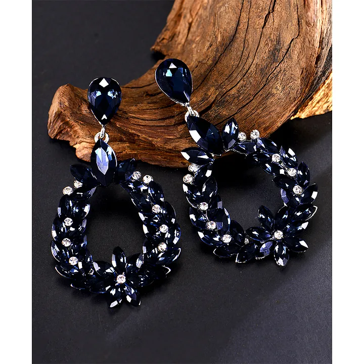 Buy Navy Blue Earrings Dark Blue Earring Navy Blue Long Earring Online in  India  Etsy