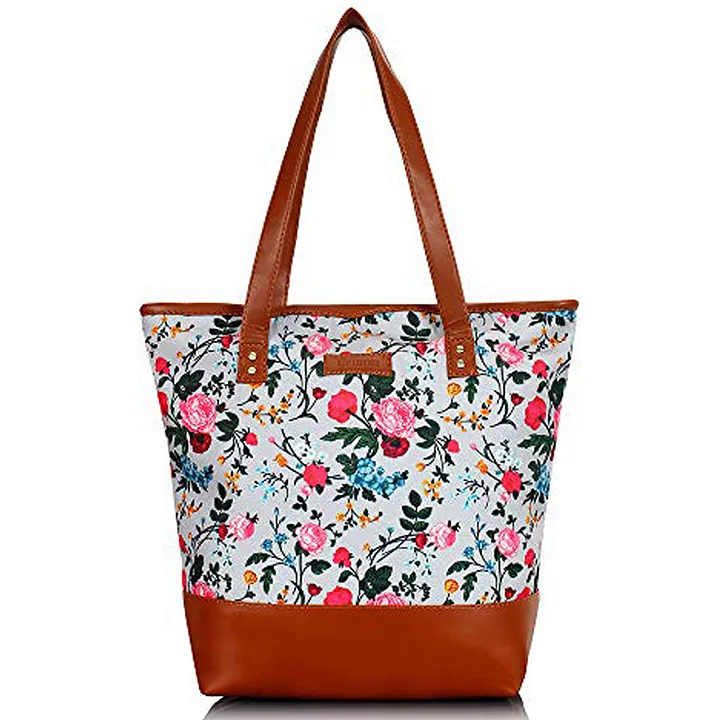 Buy Lychee bags Women Printed Canvas Multicolor Tote Bag at