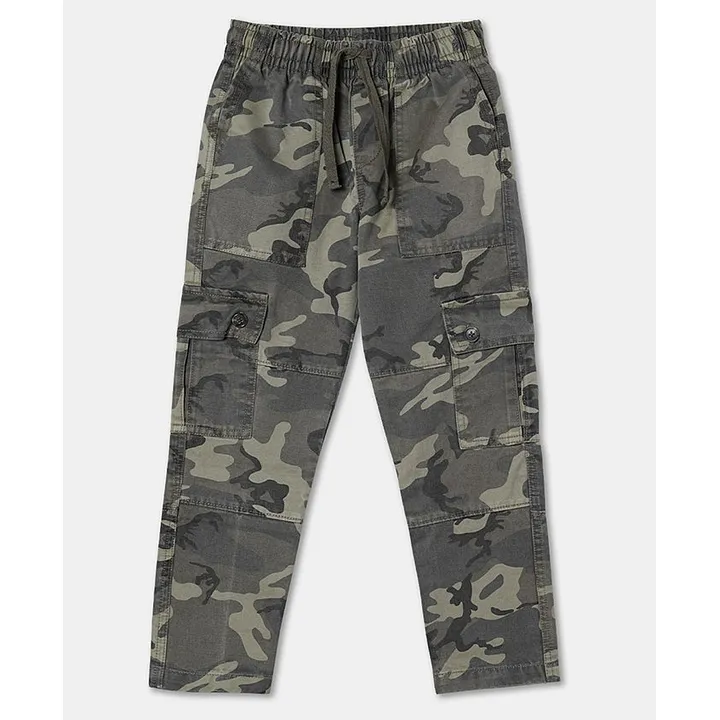 Buy Tales  Stories Kids Grey Camouflage Print Cargo Trousers for Boys  Clothing Online  Tata CLiQ