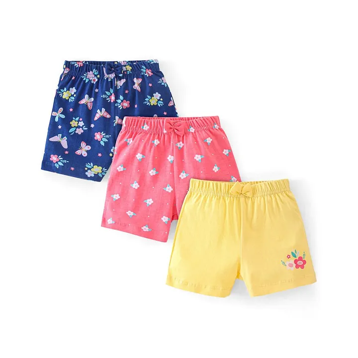 Printed Cotton-jersey Shorts In Pink