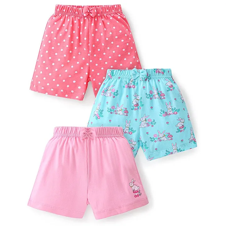 Printed Cotton-jersey Shorts In Pink