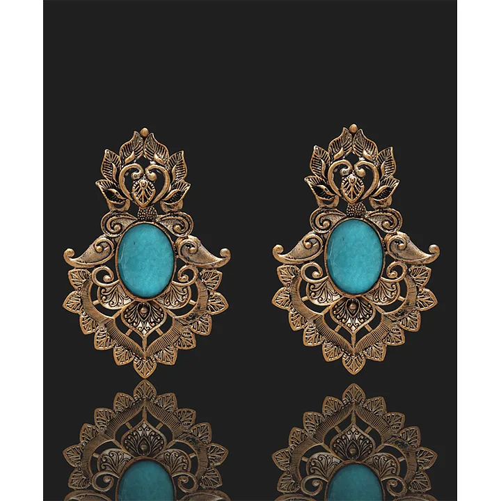 Buy Melorra 18k Gold  Diamond The Big Blue Earrings for Women Online At  Best Price  Tata CLiQ