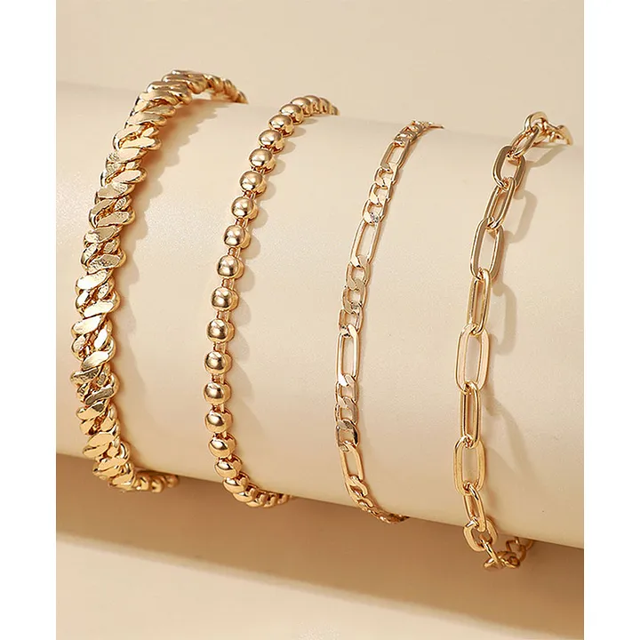 Buy Gold Chain Bracelet Online In India  Etsy India