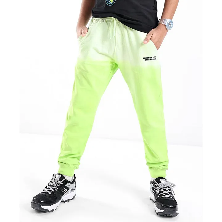 Neon Green Regular Fit Track Pants  NUSH