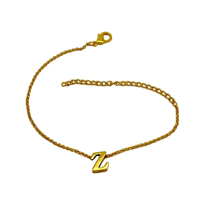 Digital Dress Room Letter ''R'' Bracelet Rakhi Fancy Gold Plated Alphabet  Pendant Chain Bracelet For Brother Fashion Artificial Imitation Jewellery  (6