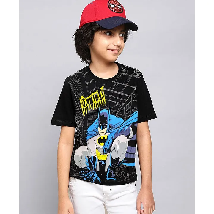 Kidsville Half Sleeves Batman Printed TShirt for Boys Online in India, Shop at FirstCry.com -