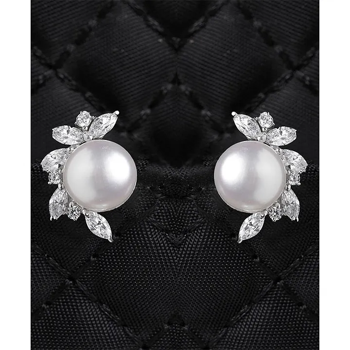 Pearl Drop Earrings in 925 silver  Pear Shaped Tear Drop Pearls   HighSpark