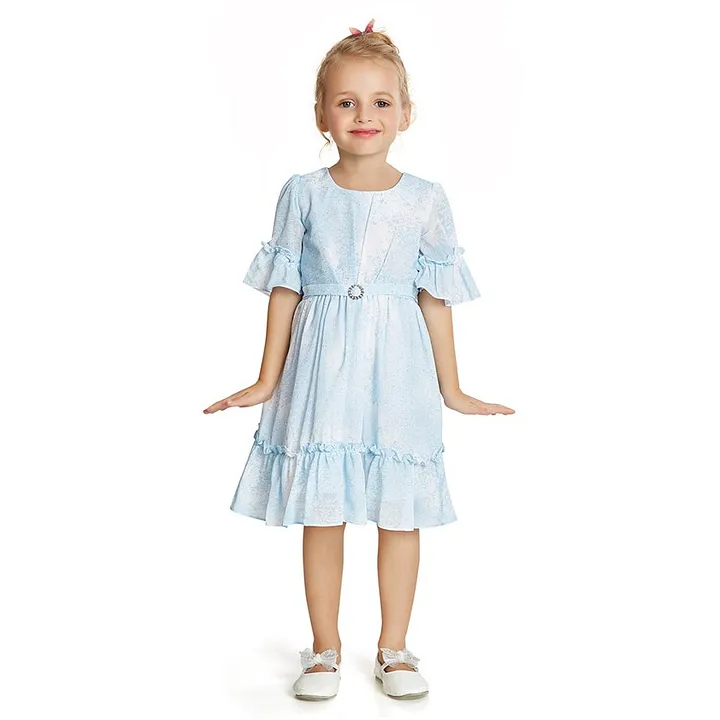 Buy Peppermint Kids Black  White Printed Dress for Girls Clothing Online   Tata CLiQ