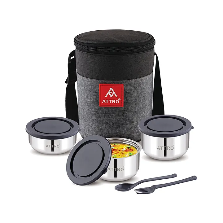 Attro Meal Time Stainless Steel Insulated Airtight Leak-Proof