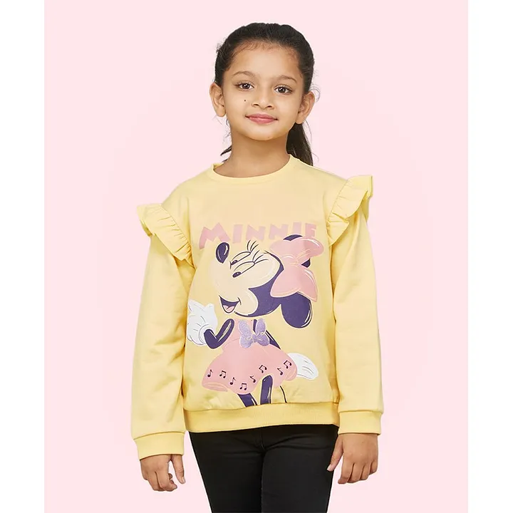 Buy ZALIO Mickey u0026 Friends Featuring Full Sleeves Minnie Mouse Printed Sweatshirt  Mustard Yellow for Girls (3-4Years) Online in India, Shop at FirstCry.com -  14683751