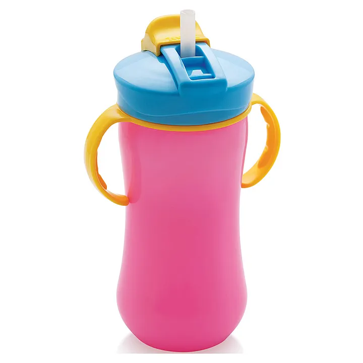 Leak And Spill Proof 450ml Plastic Kids Sipper Water Bottle With