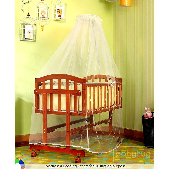 babyhug ionia wooden cradle