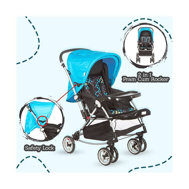 premium baby pram with rocker function