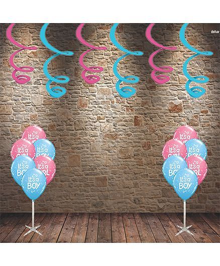 Party Propz Baby Shower Decoration Set Pink Blue 37 Pieces