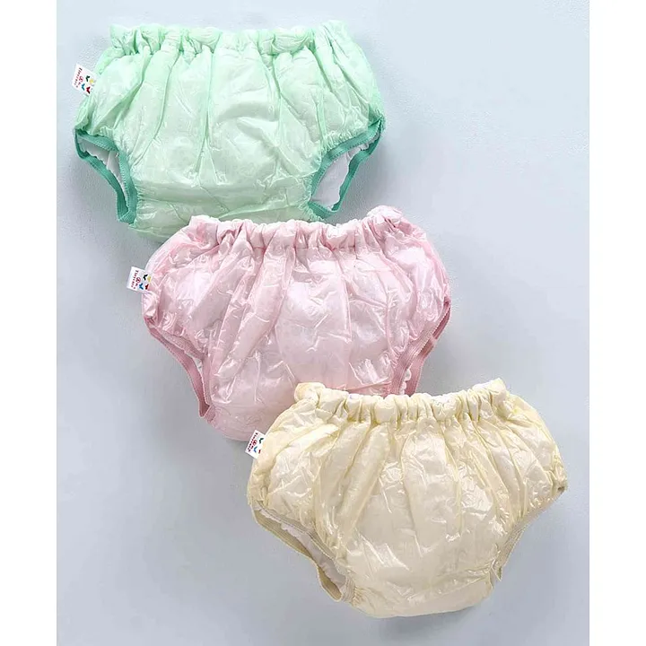 Buy Da Anushi Reusable  Waterproof PVC Plastic Diaper Joker PantiesDiaper  Padded Baby Nappy PantiesTraining Pants With Inner  Outer Soft Plastic  Pack of 3 Small Sea GreenPinkBlue Online at Low Prices
